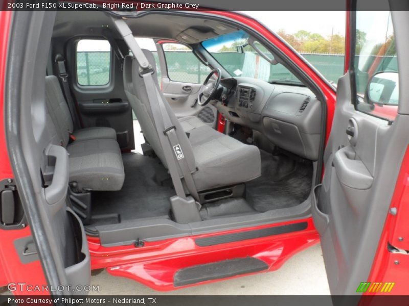 Bright Red / Dark Graphite Grey 2003 Ford F150 XL SuperCab