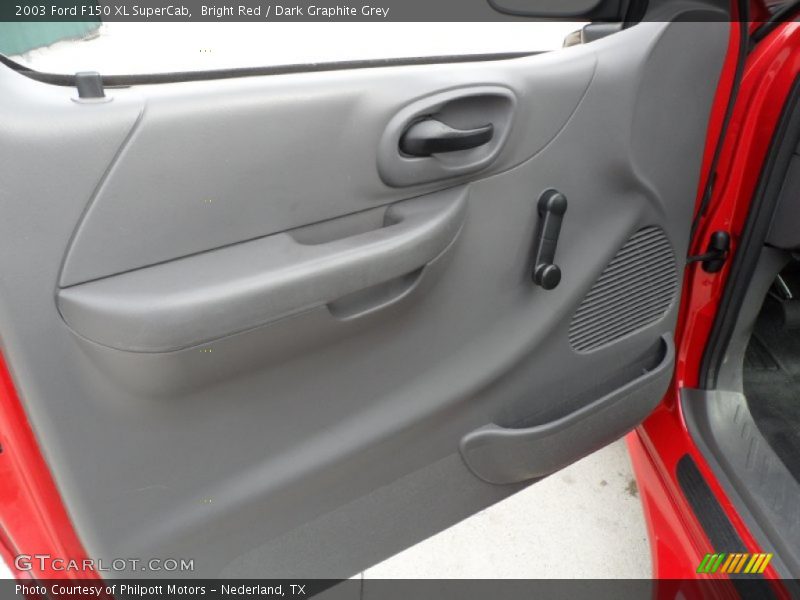 Bright Red / Dark Graphite Grey 2003 Ford F150 XL SuperCab