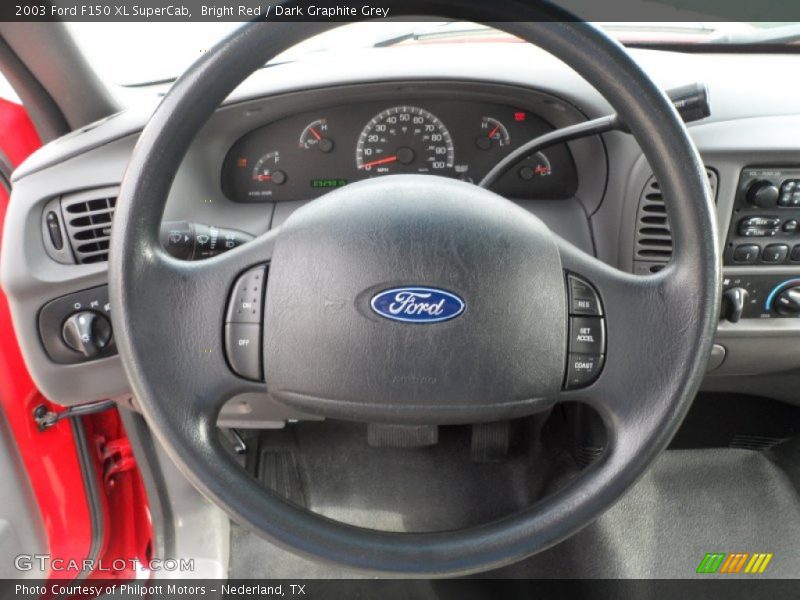 Bright Red / Dark Graphite Grey 2003 Ford F150 XL SuperCab