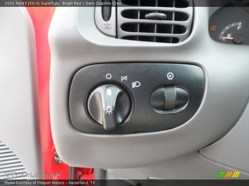 Bright Red / Dark Graphite Grey 2003 Ford F150 XL SuperCab