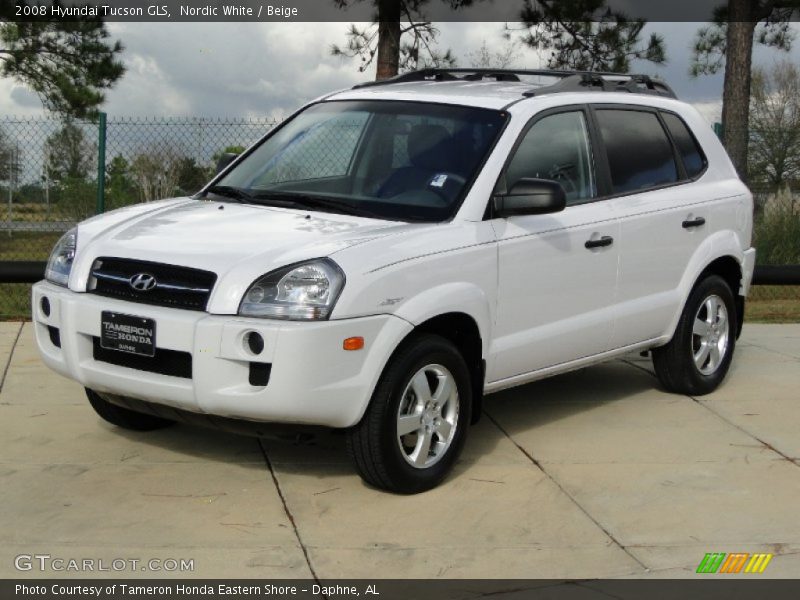 Nordic White / Beige 2008 Hyundai Tucson GLS