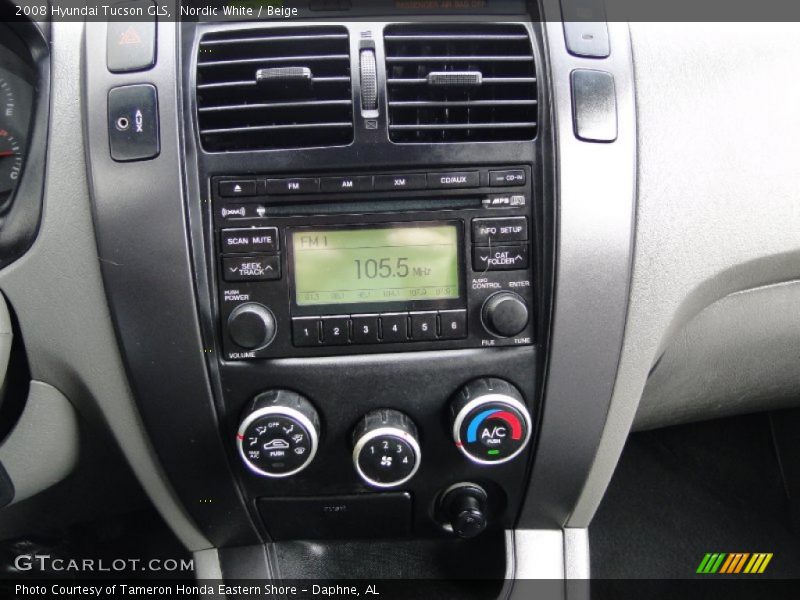 Nordic White / Beige 2008 Hyundai Tucson GLS