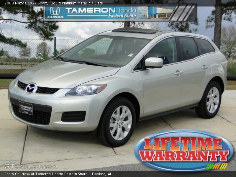 Liquid Platinum Metallic / Black 2008 Mazda CX-7 Sport