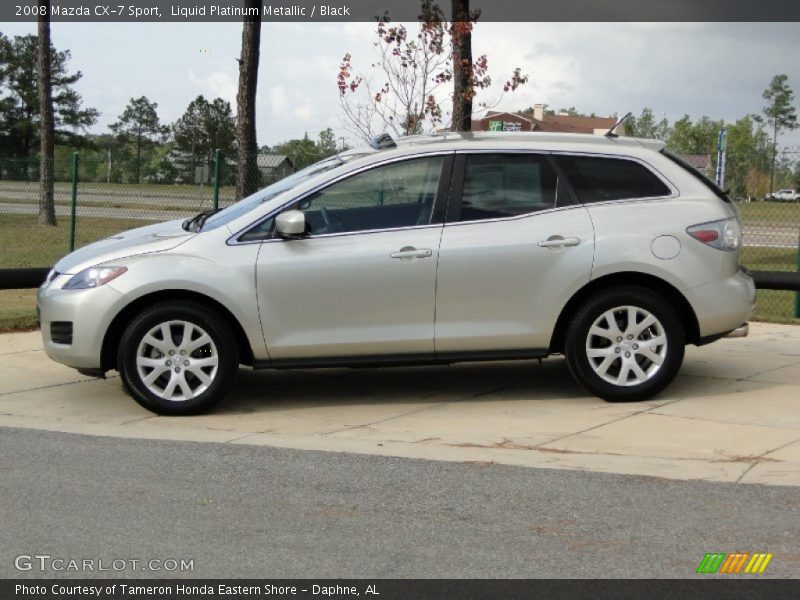 Liquid Platinum Metallic / Black 2008 Mazda CX-7 Sport