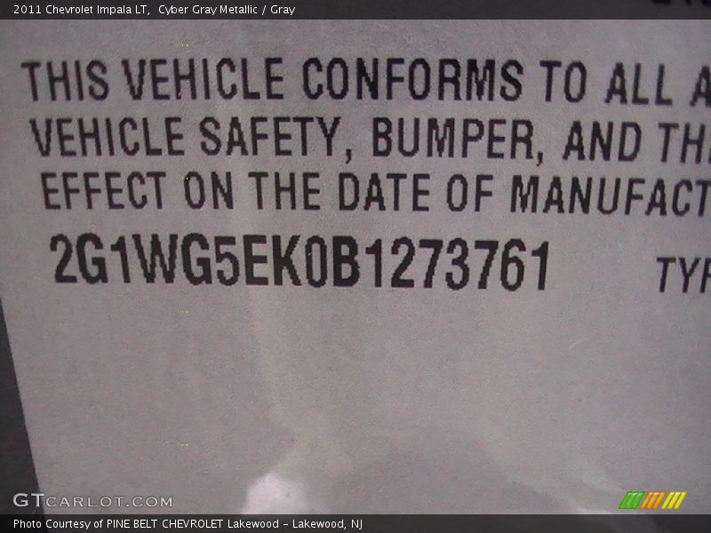 Cyber Gray Metallic / Gray 2011 Chevrolet Impala LT