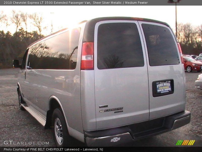 Sheer Silver Metallic / Medium Pewter 2010 Chevrolet Express LT 3500 Extended Passenger Van