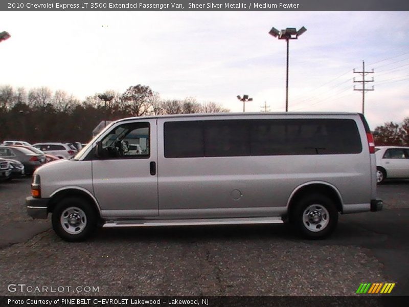 Sheer Silver Metallic / Medium Pewter 2010 Chevrolet Express LT 3500 Extended Passenger Van