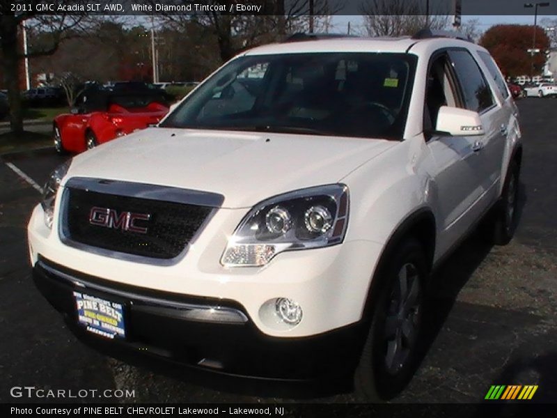 White Diamond Tintcoat / Ebony 2011 GMC Acadia SLT AWD