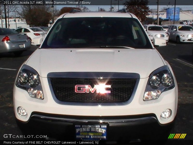 White Diamond Tintcoat / Ebony 2011 GMC Acadia SLT AWD