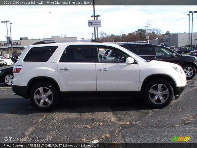 White Diamond Tintcoat / Ebony 2011 GMC Acadia SLT AWD