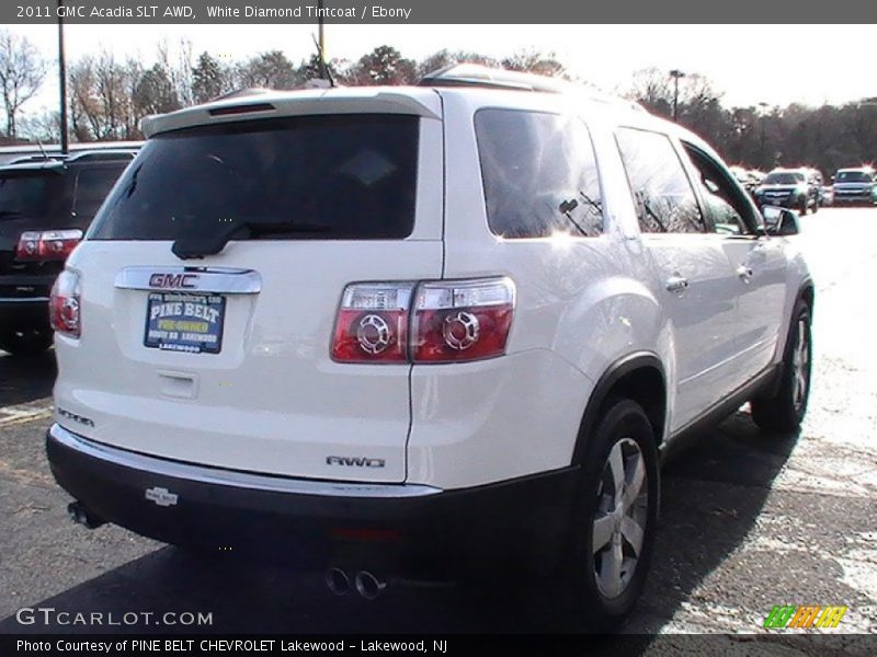 White Diamond Tintcoat / Ebony 2011 GMC Acadia SLT AWD