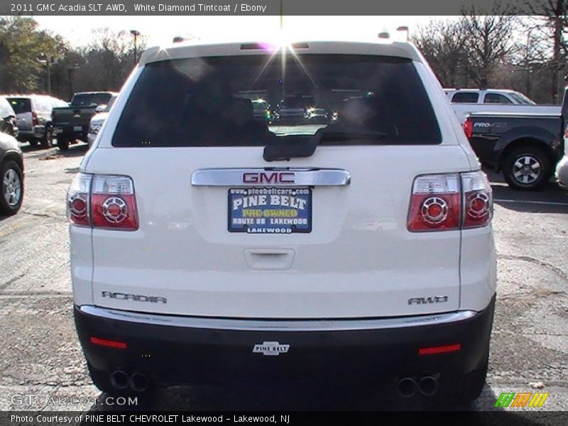 White Diamond Tintcoat / Ebony 2011 GMC Acadia SLT AWD