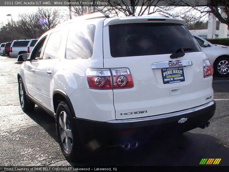 White Diamond Tintcoat / Ebony 2011 GMC Acadia SLT AWD