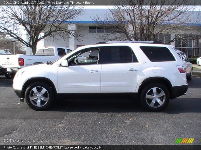 White Diamond Tintcoat / Ebony 2011 GMC Acadia SLT AWD