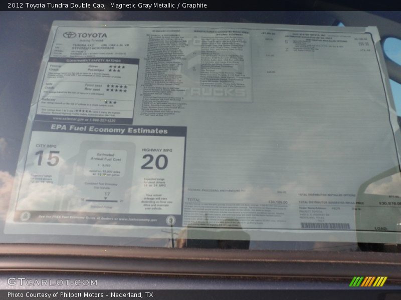 Magnetic Gray Metallic / Graphite 2012 Toyota Tundra Double Cab