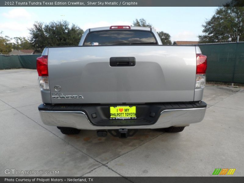 Silver Sky Metallic / Graphite 2012 Toyota Tundra Texas Edition CrewMax
