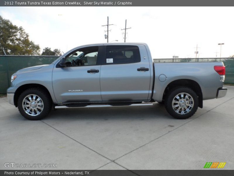 Silver Sky Metallic / Graphite 2012 Toyota Tundra Texas Edition CrewMax