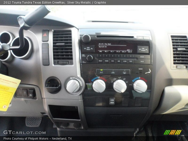 Silver Sky Metallic / Graphite 2012 Toyota Tundra Texas Edition CrewMax