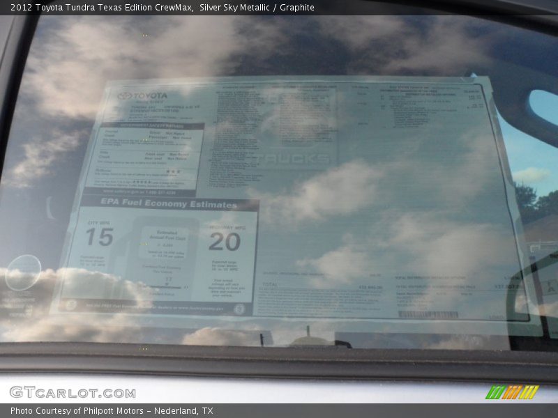 Silver Sky Metallic / Graphite 2012 Toyota Tundra Texas Edition CrewMax