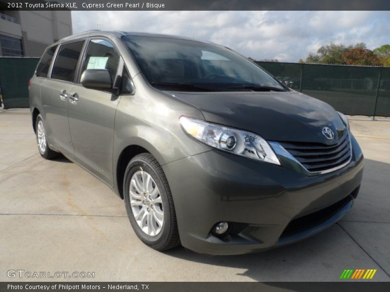 Cypress Green Pearl / Bisque 2012 Toyota Sienna XLE
