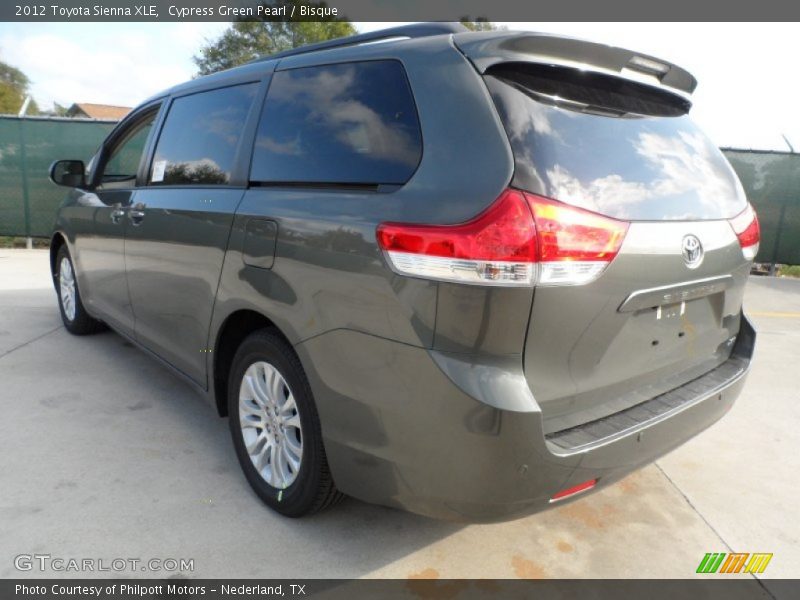 Cypress Green Pearl / Bisque 2012 Toyota Sienna XLE