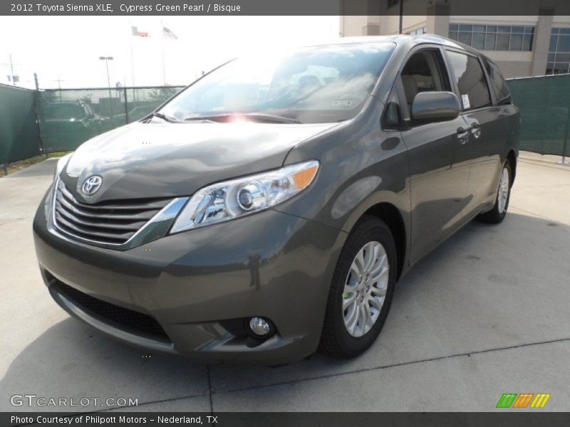 Cypress Green Pearl / Bisque 2012 Toyota Sienna XLE