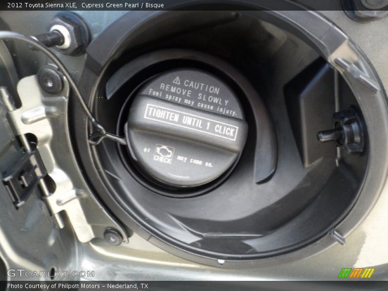 Cypress Green Pearl / Bisque 2012 Toyota Sienna XLE