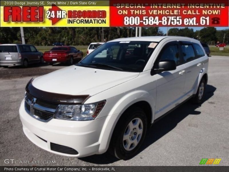 Stone White / Dark Slate Gray 2010 Dodge Journey SE