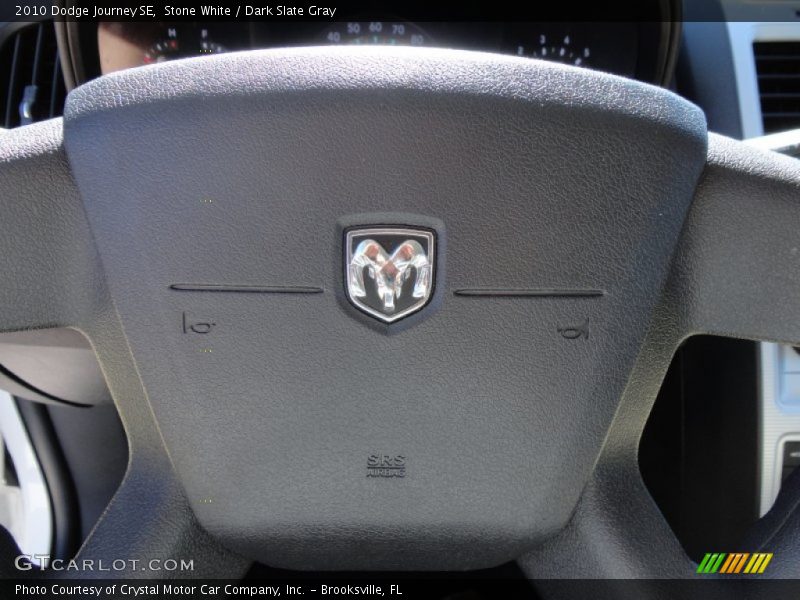 Stone White / Dark Slate Gray 2010 Dodge Journey SE