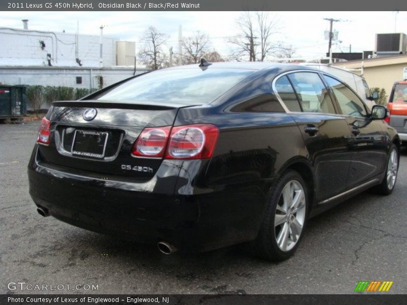 Obsidian Black / Black/Red Walnut 2011 Lexus GS 450h Hybrid