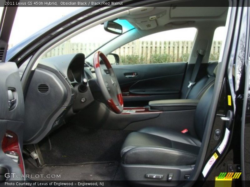  2011 GS 450h Hybrid Black/Red Walnut Interior