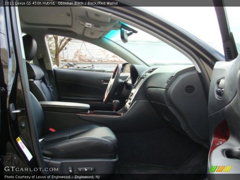 Obsidian Black / Black/Red Walnut 2011 Lexus GS 450h Hybrid