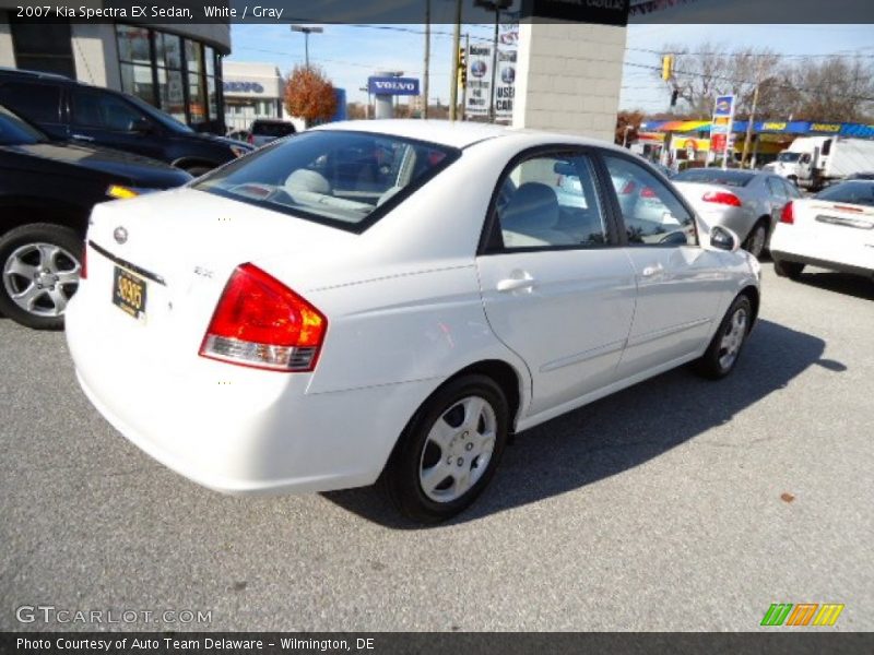 White / Gray 2007 Kia Spectra EX Sedan