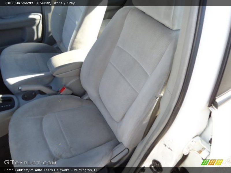 White / Gray 2007 Kia Spectra EX Sedan