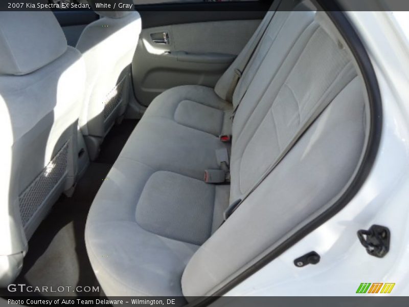 White / Gray 2007 Kia Spectra EX Sedan