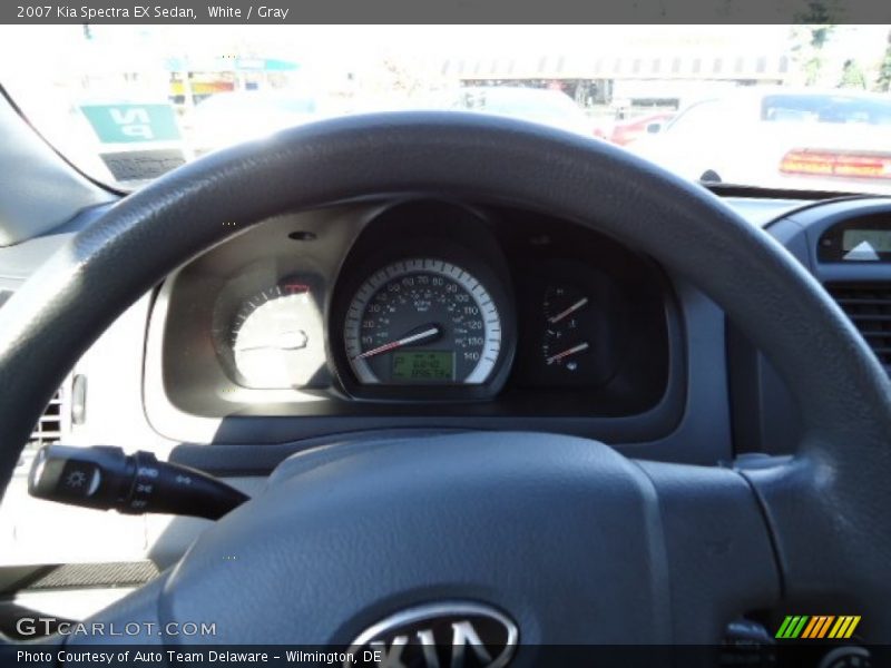 White / Gray 2007 Kia Spectra EX Sedan