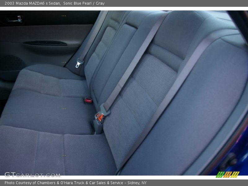 Sonic Blue Pearl / Gray 2003 Mazda MAZDA6 s Sedan