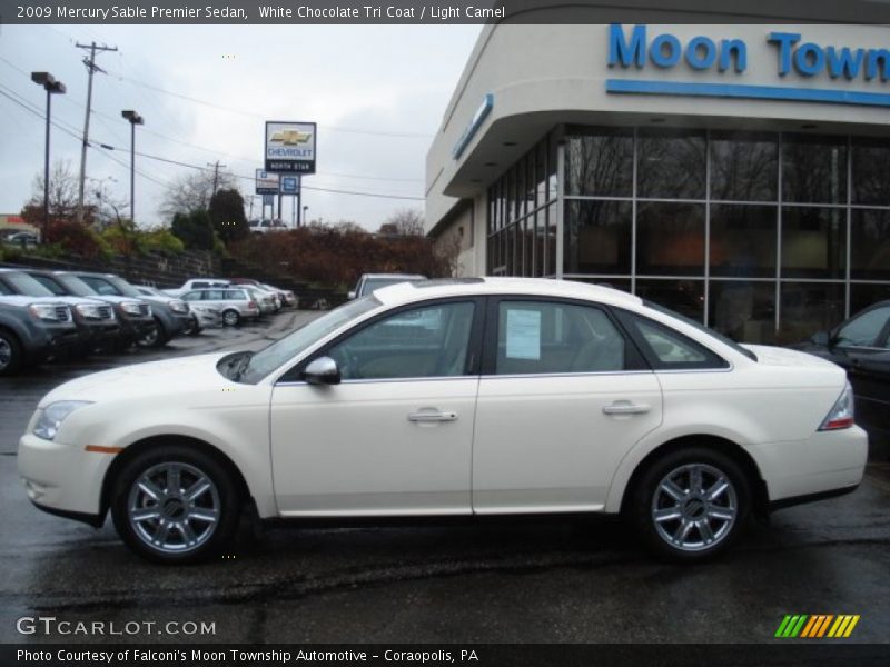 White Chocolate Tri Coat / Light Camel 2009 Mercury Sable Premier Sedan