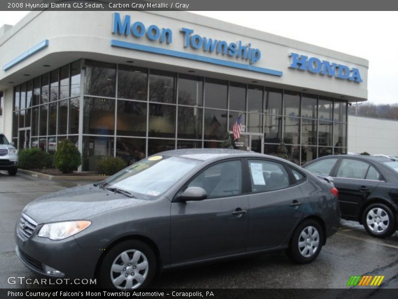 Carbon Gray Metallic / Gray 2008 Hyundai Elantra GLS Sedan