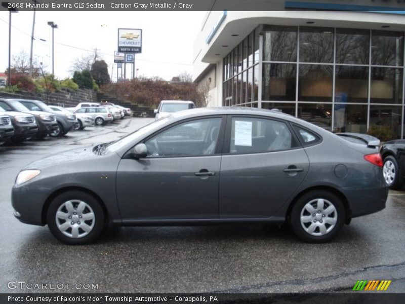 Carbon Gray Metallic / Gray 2008 Hyundai Elantra GLS Sedan