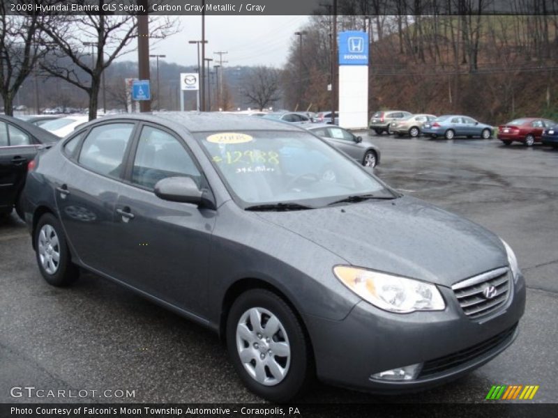 Carbon Gray Metallic / Gray 2008 Hyundai Elantra GLS Sedan