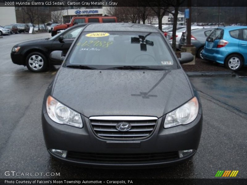 Carbon Gray Metallic / Gray 2008 Hyundai Elantra GLS Sedan