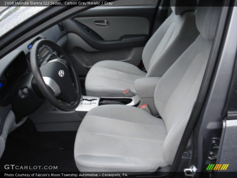 Carbon Gray Metallic / Gray 2008 Hyundai Elantra GLS Sedan