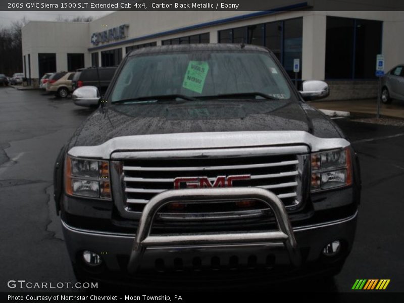 Carbon Black Metallic / Ebony 2009 GMC Sierra 1500 SLT Extended Cab 4x4