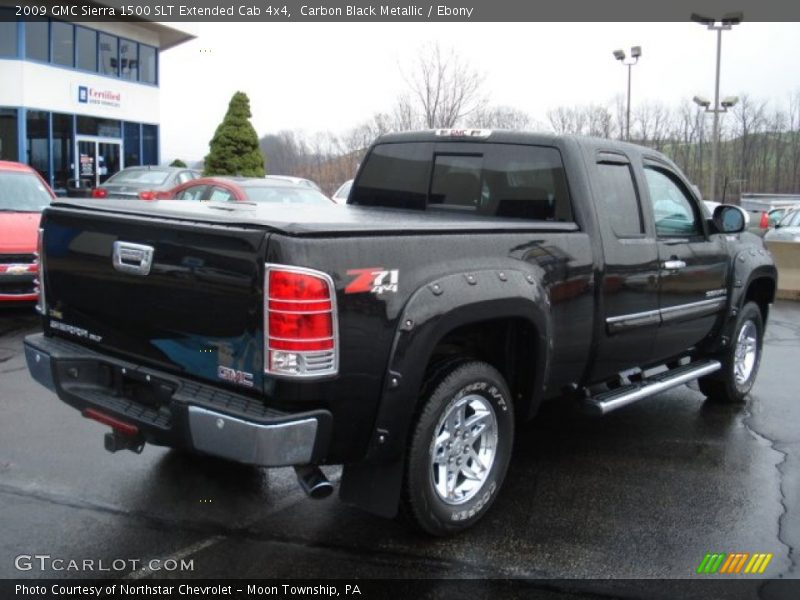 Carbon Black Metallic / Ebony 2009 GMC Sierra 1500 SLT Extended Cab 4x4