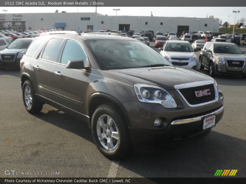 Medium Brown Metallic / Ebony 2012 GMC Acadia SLE