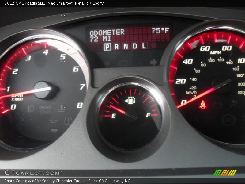 Medium Brown Metallic / Ebony 2012 GMC Acadia SLE