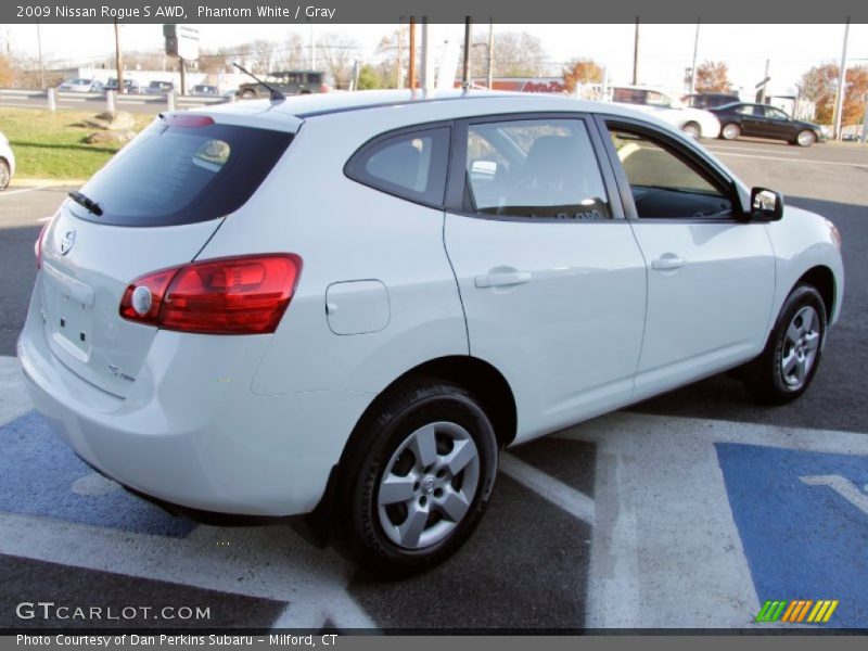 Phantom White / Gray 2009 Nissan Rogue S AWD