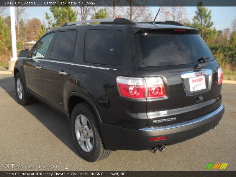 Carbon Black Metallic / Ebony 2012 GMC Acadia SL