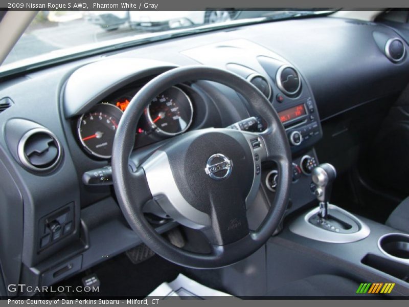 Phantom White / Gray 2009 Nissan Rogue S AWD